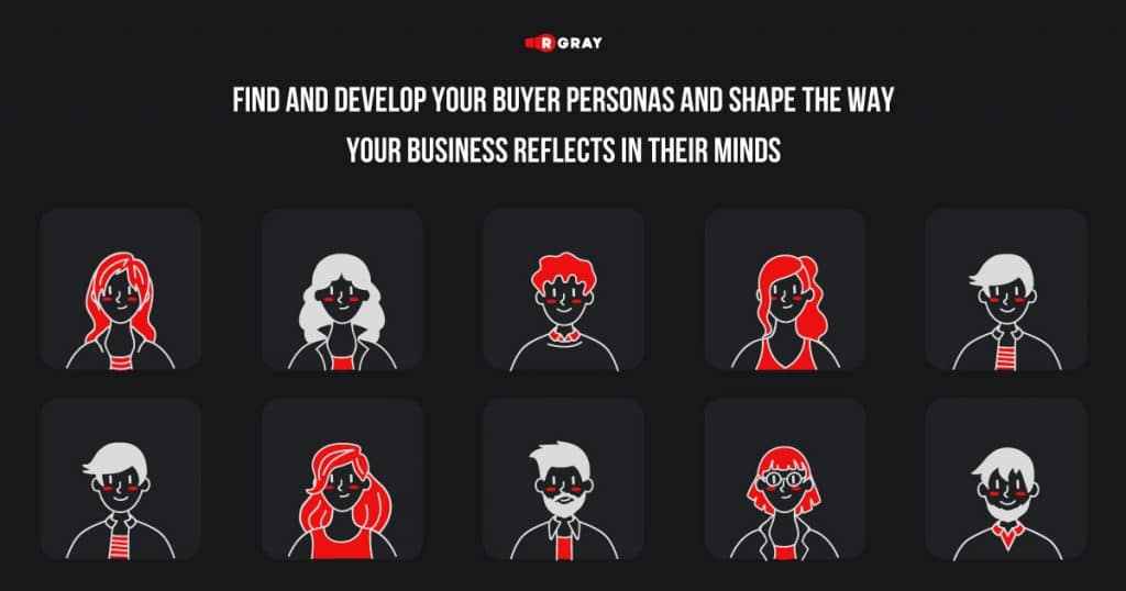 find and develop your buyer personas and shape the way your business reflects in their minds