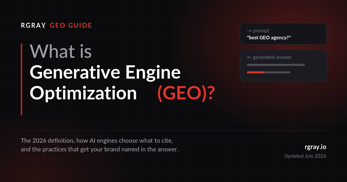What is Generative Engine Optimization (GEO)?